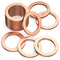 20PCS M14 x 1.5 Copper Red Oil Drain Plug Gasket 14mm Crush Washers Gasket Seal Ring Replacement Used for Sump Plugs, Water, Fuel and Hydraulic Fi...