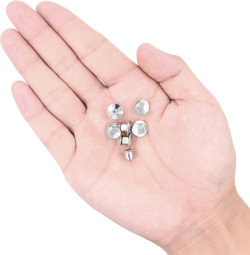 SUBANG 30 Pieces Metal Pin Backs Locking Pin Keepers Locking Clasp with Storage Case...