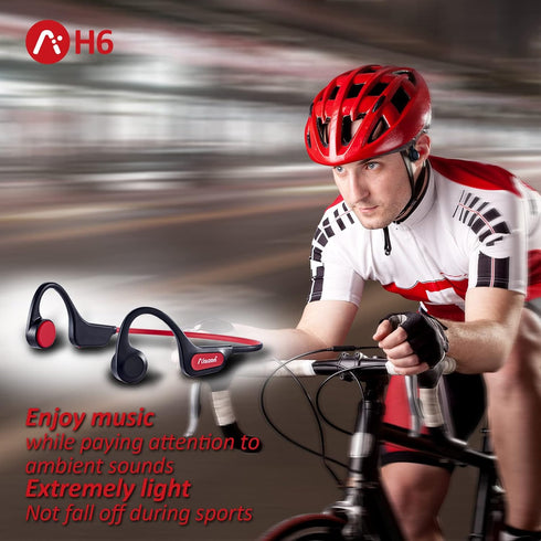 Bone Conduction Headphones Bluetooth H6, Over Ear Sports Headphones, Open Ear Headphones Wireless Bluetooth for Runing, Gym Workout, Sports......