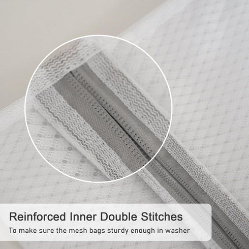 Polecasa Premium Soft 125g Diamond Mesh Laundry Bags with Sturdy Zipper for Delicates – 3 Pack Medium Durable Laundry Wash Bags - Protect Clothes ...