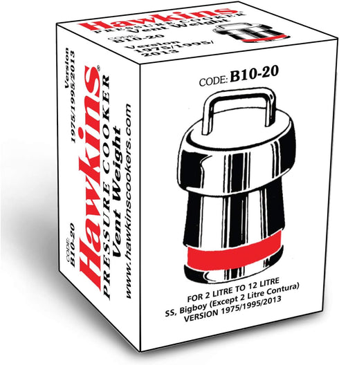 Hawkins Whistle Vent Weight for Stainless Steel and Bigboy Pressure Cooker, 1.5 Liter to 22 Litre...