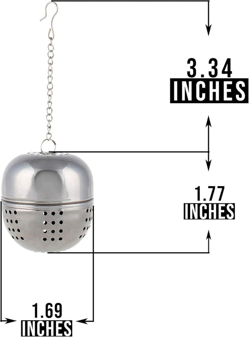 Metal Cool Japanese Tea Infuser - Pack of 6 - Chinese Tea Cage Balls Dishwasher Safe - Large Stainless Steel Loose Tea Steeper for Kettle...