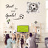 Soccer Wall Decal 3D Soccer Wall Decor Stickers for Room Decor Football Stuff Shoot for Your Goals Football Sticker for Kid Boy Bedroom Art Decora...
