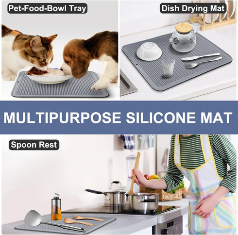 Walfos Large Silicone Trivet 16x12 Inch, Hot Pads for Kitchen, Heat Resistant Pot Holders Trivets for Hot Dishes, Hot Pots and Pans, Quartz Counte...