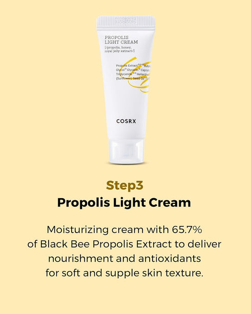 COSRX Honey Glow Kit | Facial Toner, Serum, Cream with Propolis Extract | Deep Moisture, Hydration, Nourishment | Travel Size Set, Gift Set, Korea...