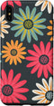 iPhone XS Max Floral Daisy Flowers Pink Green Orange Grey Pattern AEN021 Case...