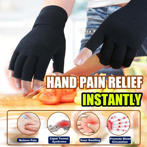 2 Pairs Arthritis Gloves, Compression Gloves for Women Men, Relieve Arthritis, Rheumatoid, Osteoarthritis, Carpal Tunnel Pain, Anti-Slip Fingerles...
