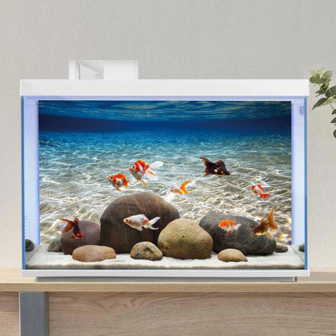 AWERT 72x18 inches Ocean Floor Aquarium Background Underwater Fish Tank Background Undersea Theme Aquarium Background...