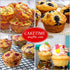 Silicone Muffin Pan for Air Fryer,Oven,Instant Pot 8.4inch Reusable BPA Free Silicone Baking Molds 2-Pack...