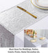 ShinyBeauty Sequin Tassel Table Runner Silver 12in x 90in Sequin Table Runners with Tassels Rustic Fall Table Runners for Home Decoration~1005E...