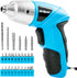 Hi-Spec 27pc 3.6V Blue USB Small Power Electric Screwdriver Set. Cordless & Rechargeable with Driver Bit Set...