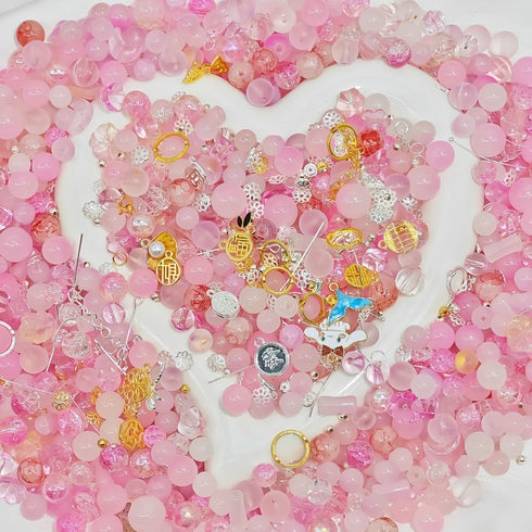 SUKPSY 1Pack Mixed Color 8mm Round Glass Beads for Bracelet Making kit,Crystal Glass Spacer Beads,with Metal Pendants Glass Bulk Beads for Making ...