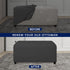 PureFit Super Stretch Soft Form Fit Ottoman Cover Rectangle - Ottoman Slipcovers for Foot Stool & Folding Storage Furniture for Living Room with N...