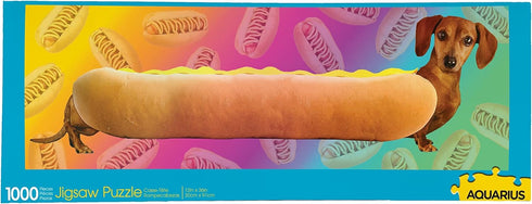 AQUARIUS Weiner Dog Puzzle (Slim 1000 Piece Jigsaw Puzzle) - Glare Free - Precision Fit - Officially Licensed Merchandise & Collectibles - 12 x 36...