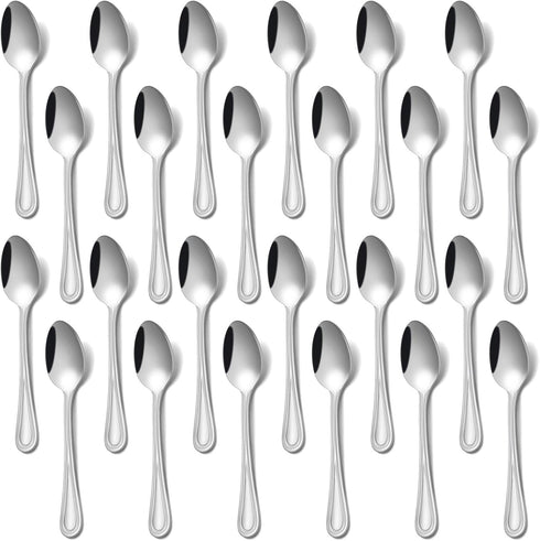 24 PCS 4.7” Demitasse Espresso Spoons set, Coffee Spoons for Coffee Bar, Stainless Steel Small Spoons for Dessert, Mirror Polished Tea Spoons for ...