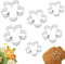6 PACK Flower Shaped Cookie Cutters Stainless Steel Small Biscuit Cutters Rose Petals Fondant Cutters Mousse Mold for Holiday Birthday Party Pastr...