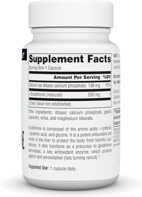 Source Naturals Glutathione, Supplement for Liver Support, 250mg - 30 Capsules...