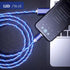 USB A to Micro USB Android Phone Charger Cable Fast Charging High Data Speed Visible Light Up LED Current Flowing to be a Night Light Compatible w...