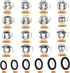 16 pcs Faucet Adapter Kit, CNYMANY Kitchen Aerator Adapter Set Male Female Sink Faucet Adapter Connecting Garden Hose Water Filter Standard Hose v...