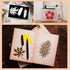 Small Leaf Stencils for Painting on Wood Stone Reusable Tropical Leaves Fern Palm Nature Stencils for Kids Adults on Wood Fabric Rock Card Art Pai...