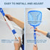 tuphen Pool Leaf Skimmer Net Cleaner - 3 Section Telescopic Pole Fine Mesh Deepwater Net Cleaning Leaves and Debris Pond Net...