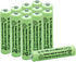 Solar Light Batteries AAA Triple A NIMH 600mAh 1.2V Rechargeable for Garden Lights Remotes Mice(12Pcs)...