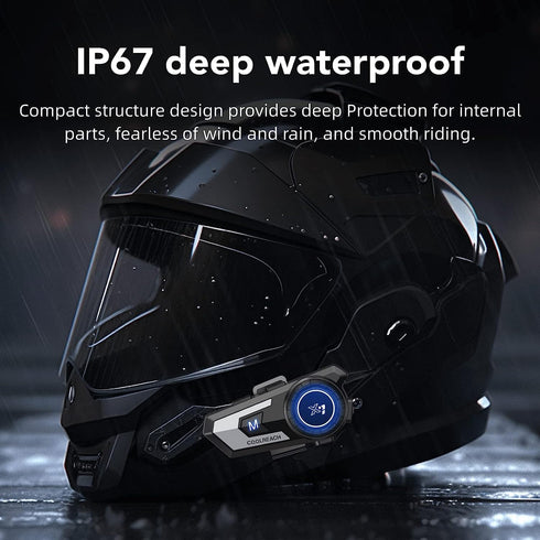 Motorcycle Helmet Bluetooth Headset,Sking Earphone,CVC Noise Cancellation Stereo Music Automatic answering,90 Hours Playing time High Sound Blueto...