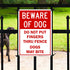 Beware of Dog Do Not Put Fingers Thru Fence Sign, 10x14 Inches, Rust Free .040 Aluminum, Fade Resistant, Made in USA by Sigo Signs...