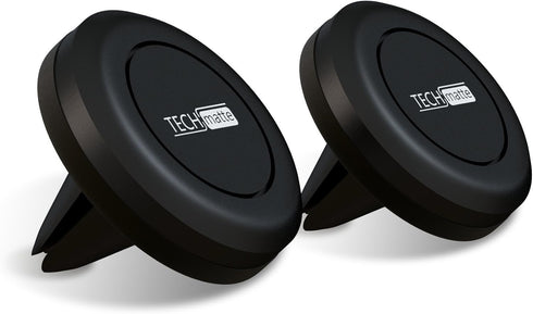 TechMatte Magnetic Car Phone Mount (2-Pack) - Universal Air Vent Magnetic Phone Mount Holder (2-Pack, Black)...