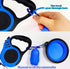 PETIMP Retractable Dog Leash Lightweight 16FT Leash Claw Print, with Folding Bowl,Dispenser,Rubbish Bags, for Small Medium Dogs(Blue)...