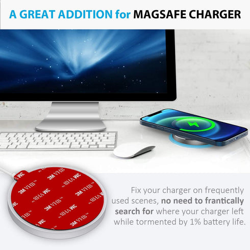 6 PCS Adhesive Pad Replacement for Dashboard/Windshield/Phone Sucker Holder Suction Cup Mount, 53mm(2.09inch) Circle Double Sided Self Stickers/GP...