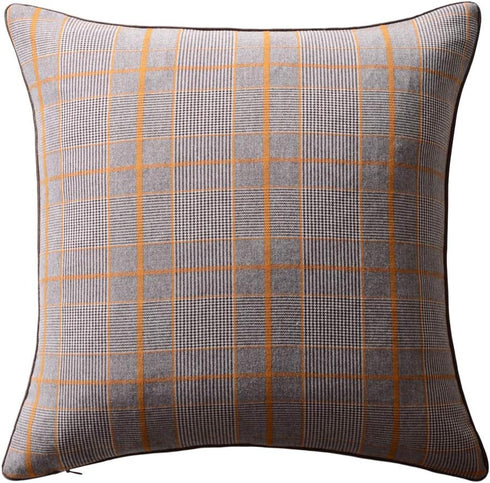 3D Sunflower Handmade Throw Pillow Cover Decorative Pillowcase Yellow Plaid for Home Bed Living Room Decor 18 x 18 Inch...