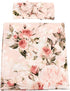 Galabloomer Newborn Receiving Blanket Headband Set Flower Print Baby Swaddle Receiving Blankets (Vintage)...