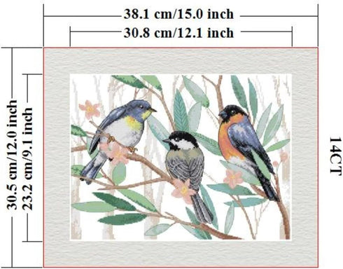 ITSTITCH Stamped Cross Stitch Kits - Full Range of Embroidery Patterns for Beginners or Adults,14 CT 2 Strands DIY Counted Needlepoint Arts Craft-...