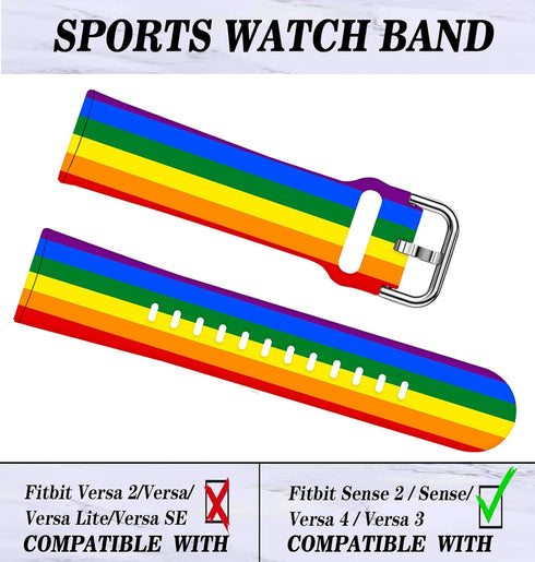 Sport Band Compatible with Versa 4/Versa 3/Sense 2/Sense for Women Men,Elastic Replacement Wristbands Strap for Versa 4/Versa 3/Sense 2 Smart Watc...
