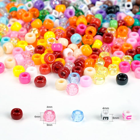 Dowsabel Friendship Bracelet Kit, 24 Colors Bracelet Making Kit Pony Beads for Jewelry Making, Letter Beads Heart Beads for Bracelet Making, Ideal...
