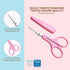 PAFASON 4" Stainless Steel Detail Craft Scissors Set with Straight Precise Tips & Safety Cap & TSA Complied Ideal for Scrapbooking, Paper Yarn Thr...