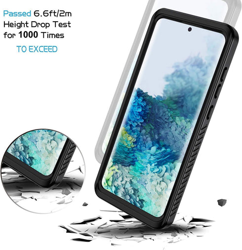 Lanhiem Samsung Galaxy S20 Case (Not for Plus or Ultra), IP68 Waterproof Dustproof Case with Built-in Screen Protector, Heavy Duty Full Body Prote...