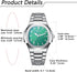 Men Silver Diamond Watch: Quartz Luminous Analog Watch Waterproof Wristwatch Stainless Steel Band Reloj with Gift Box & Removal Tool...