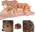 Leopard Figure Panther Figurine 5PCS Realistic Cheetah Toys Baby Leopard Figurine Hedgehog Figure Collectible for Boys and Girls Cake Toppers Chri...