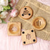 SUMAJU 4 Pcs Wooden Soap Holders Bathroom Soap Dish Natural Bamboo Soap Holder Square & Round Soap Dishes for Home Bathroom...