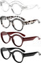 Eyekepper 4 Packing Round Reading Glasses Women Large Frame Stylish Readers +0.50...