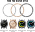 Dsytom Compatible with Samsung Galaxy Watch 42mm Band Women+ Bezel, 20mm Jewelry Watchband & Bezel Ring Cover Diamond Strap Bracelet for Galaxy Wa...