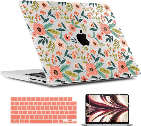 TWOLSKOO Compatible with MacBook Pro 14 inch Case 2023 2022 2021 Release M2 A2779 M1 A2442 Pro/Max Chip with Touch ID, Plastic Hard Shell Case & K...