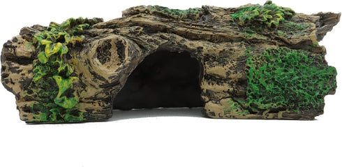 JIH Aquarium Decorations Resin Hollow Tree Trunk Ornament, Bettas House Cave Wood House Decor for Fish Tank (HS-SP207)...