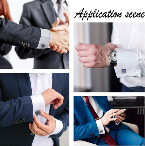 PH PandaHall 24 pcs 3 Colors Brass Cufflink Cuff Button Pads 16mm Square Tray Bezel Cufflink Blanks with Clear Cabochons for Shirt Cloth Accessori...