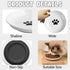 BNOSDM 4 Pcs Cat Food Bowls Ceramic Shallow Cat Dishes Non-Slip Silicone Bottom, Whisker Fatigue Pet Dry/Wet Food Plates Set for Indoor Small Cats...