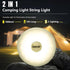 Camping String Lights, 32.8FT Rechargeable Waterproof Hanging Lamp Portable LED Light for Outdoor Camping Awning Tent Garden Party Yard Festival D...