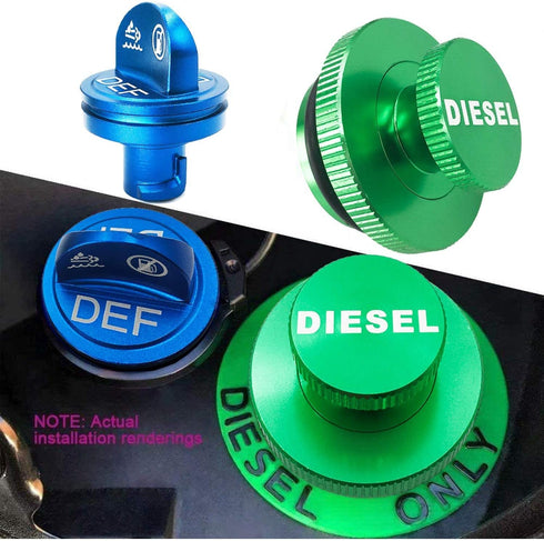 Easy to grip?Aluminum Diesel Fuel tank Cap for Dodge, ?Hidden-Strong magnetism? Ram Diesel Fuel Cap and Anti-lost rope- Aluminum DEF Cap Combo for...