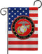 USMC Semper Fi Marine Corps Flag Armed Forces Double-Sided Lawn Decoration Gift House Garden Yard Banner United State American Military Veteran, 1...